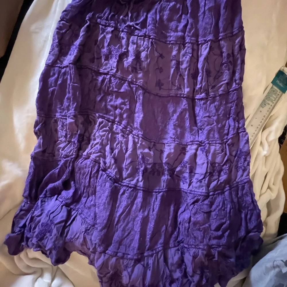 Purple Women's Boho Skirt - Picture 2 of 2